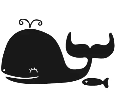 Krijtbord sticker walvis - TenStickers