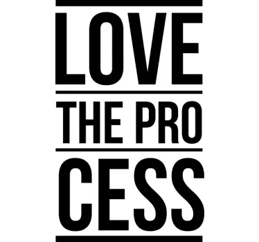Muursticker love the process - TenStickers