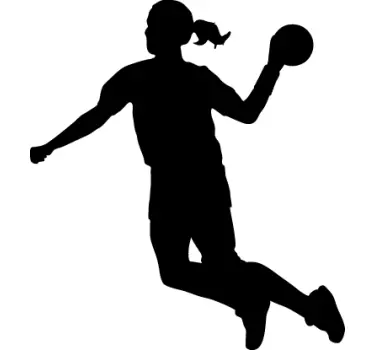 Muursticker meisje handbal - TenStickers