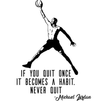 Muursticker woonkamer Michael Jordan - TenStickers