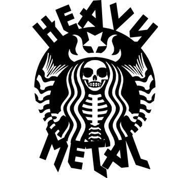 Motor Sticker Heavy Metal muziek silhouette - TenStickers