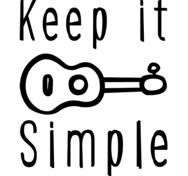 Muursticker muziek Keep It Simple - TenStickers