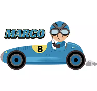 Muursticker naam formule 1 auto - TenStickers