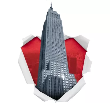 Muurstickers tienerkamer Empire State building - TenStickers