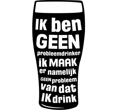 Muursticker probleemdrinker - TenStickers
