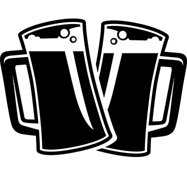 Muursticker proostende biertjes - TenStickers
