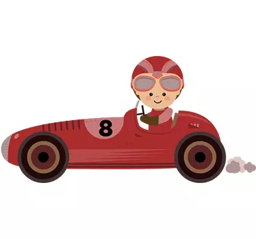 Muursticker raceauto formule 1 - TenStickers