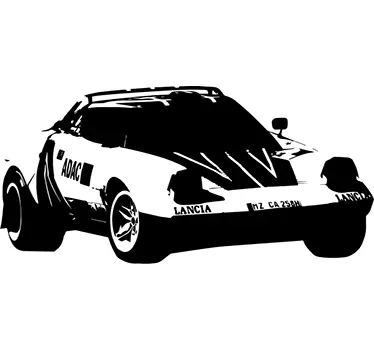 Muursticker rally auto - TenStickers