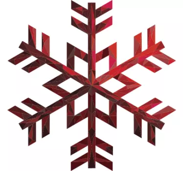 Muursticker rode sneeuwvlok - TenStickers