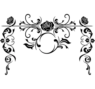 Bloemen muursticker rozen - TenStickers