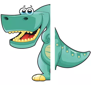Muursticker schattige dino - TenStickers