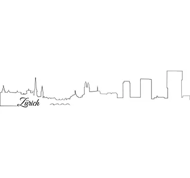 Muursticker Silhouet Zurich - TenStickers