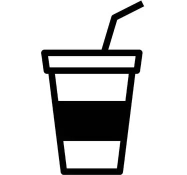 Muursticker simplistisch milkshake - TenStickers