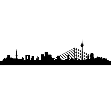 Muursticker Skyline Düsseldorf - TenStickers