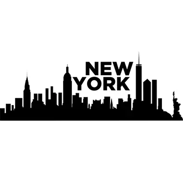 Muursticker skyline New York - TenStickers
