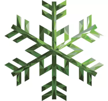 Muursticker smaragden sneeuwvlok - TenStickers