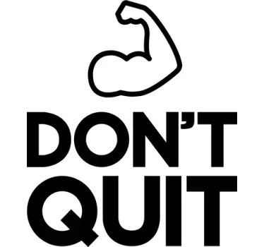 Muursticker Spierbal Don´t Quit - TenStickers