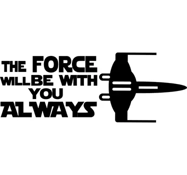 Muursticker Star Wars Force be with you - TenStickers