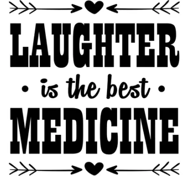 Muursticker tekst Laughter is the best Medicine - TenStickers