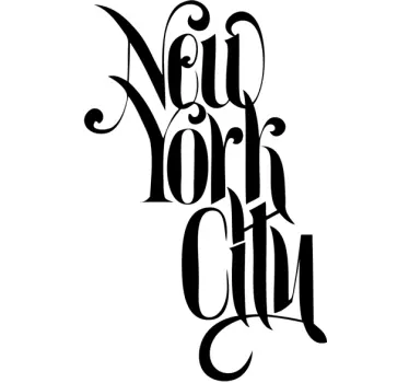 Muursticker tekst New York - TenStickers