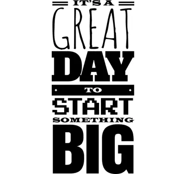 Muursticker tekst Start something Big - TenStickers