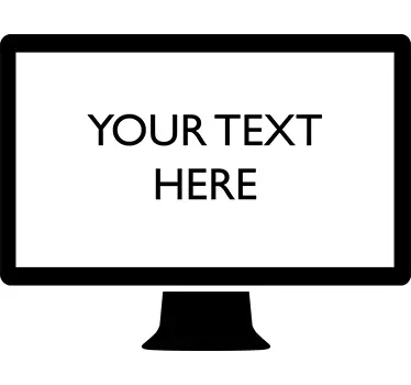 Muursticker Televisie Gepersonaliseerde Tekst - TenStickers
