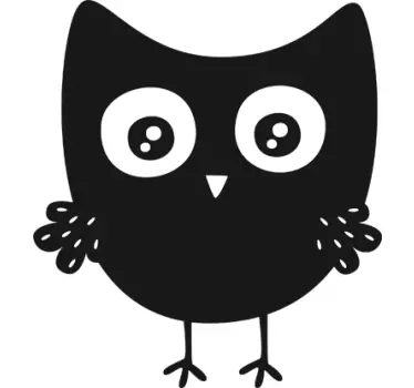 Krijtbord sticker uil - TenStickers