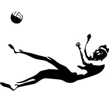 Muursticker volleybal speler - TenStickers