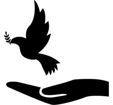 Vogel muursticker vredesduif - TenStickers