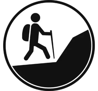 Muursticker Wandelaar in de Bergen - TenStickers