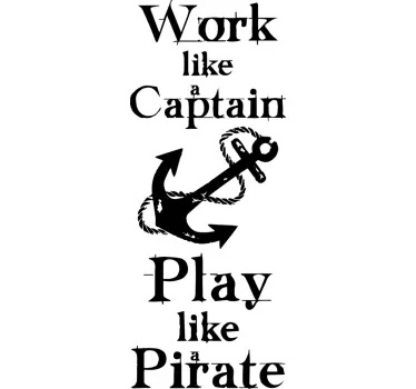 Muursticker work like a captain - TenStickers