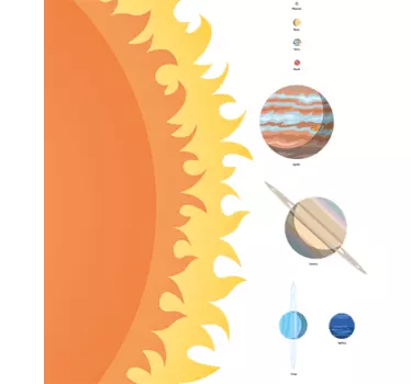 Muursticker zonnestelsel - TenStickers