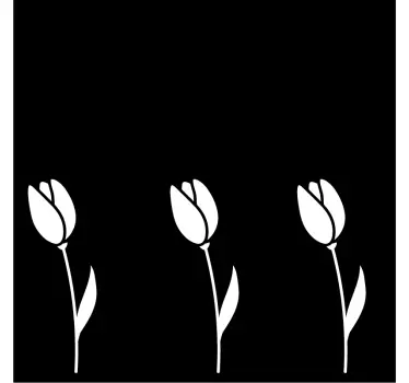 Raamstickers raamfolie tulpen - TenStickers