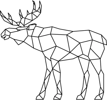 Muursticker wilde dieren Geometrisch eland design - TenStickers
