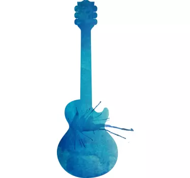 Muurstickers gitaar verfspetters - TenStickers