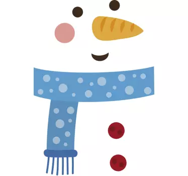 Feestdagen sticker sneeuwpop - TenStickers