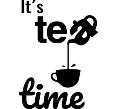 Muursticker keuken tea time - TenStickers