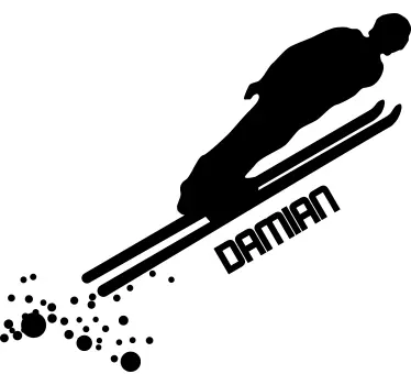 Silhouette stickers Aanpasbare ski-jumper - TenStickers