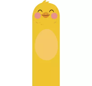 Deursticker gele kuiken - TenStickers