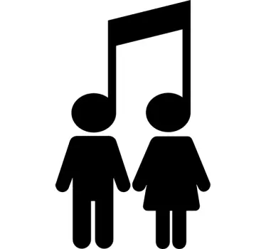 Muzikaal sleutelpaar - TenStickers