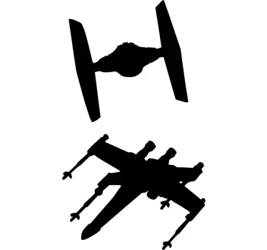 Muurstickers ruimte schepen Star Wars - TenStickers