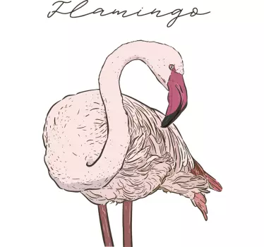 Flamingo muursticker - TenStickers
