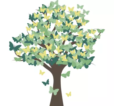 Muursticker vlinderboom - TenStickers