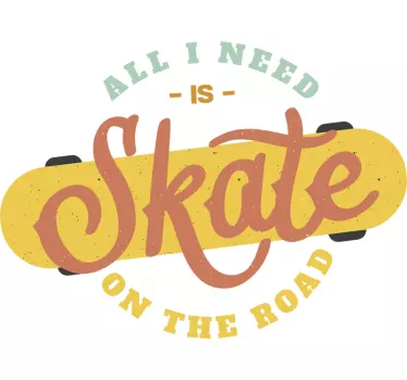 Sticker sport Retro skateboard - TenStickers