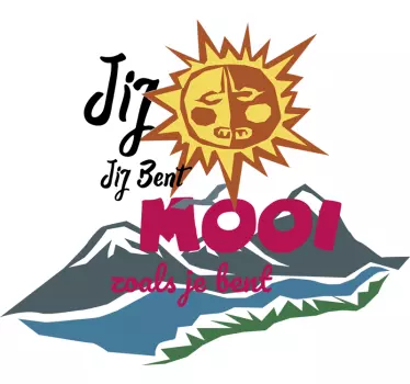 Tekst sticker jij bent mooi - TenStickers