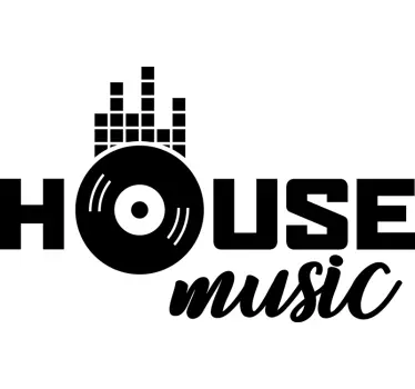Muurstickers tekst House music text - TenStickers