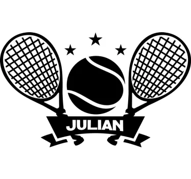 Muurstickers tekst Tennis raket - TenStickers