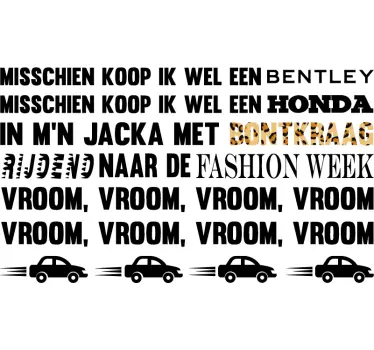 Muurstickers tekst Zangeres Famke Louise - TenStickers
