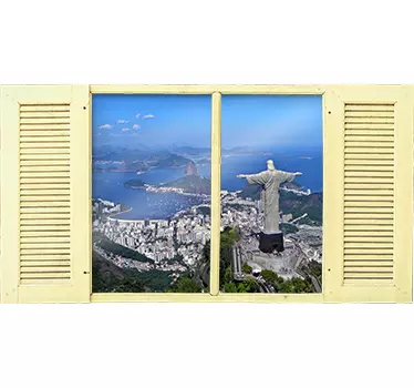 Muursticker Trompe-l'oeil Christus de Verlosser - TenStickers