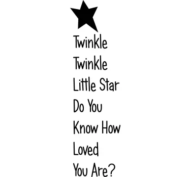 Muurtekst babykamer twinkle twinkle - TenStickers